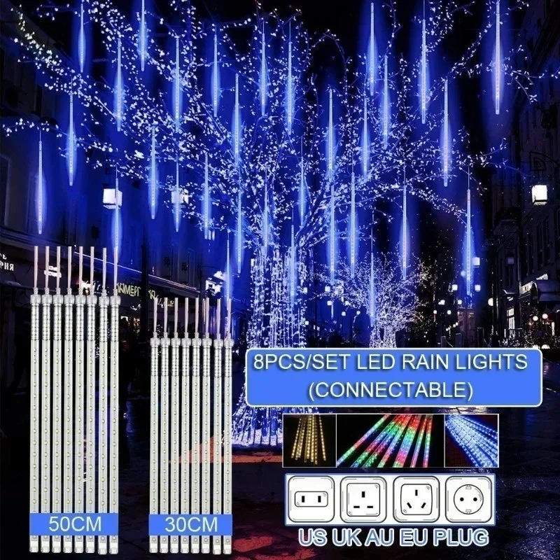 Outdoor Lighting Uk - 30cm /50cm Wodoodporny deszcz meteorytów 8