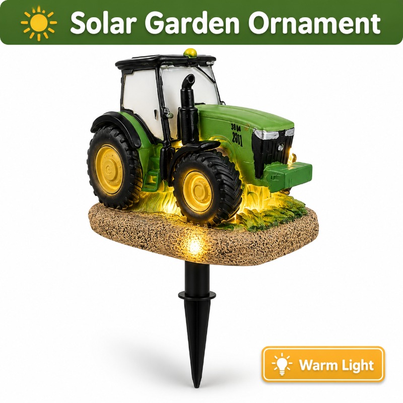 Outdoor Lighting Effects - Solarna lampa ogrodowa w kształcie traktora,