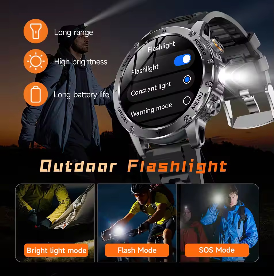 Nowy męski smartwatch sportowy – Outdoor Lighting Wireless recenzja i cena