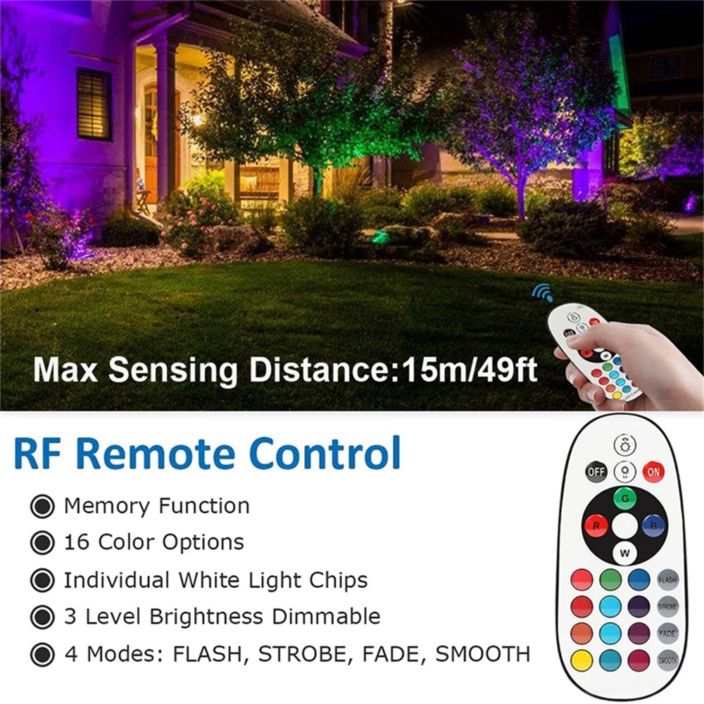 Oświetlenie krajobrazowe RGBW  – Outdoor Lighting Waterproof recenzja i cena
