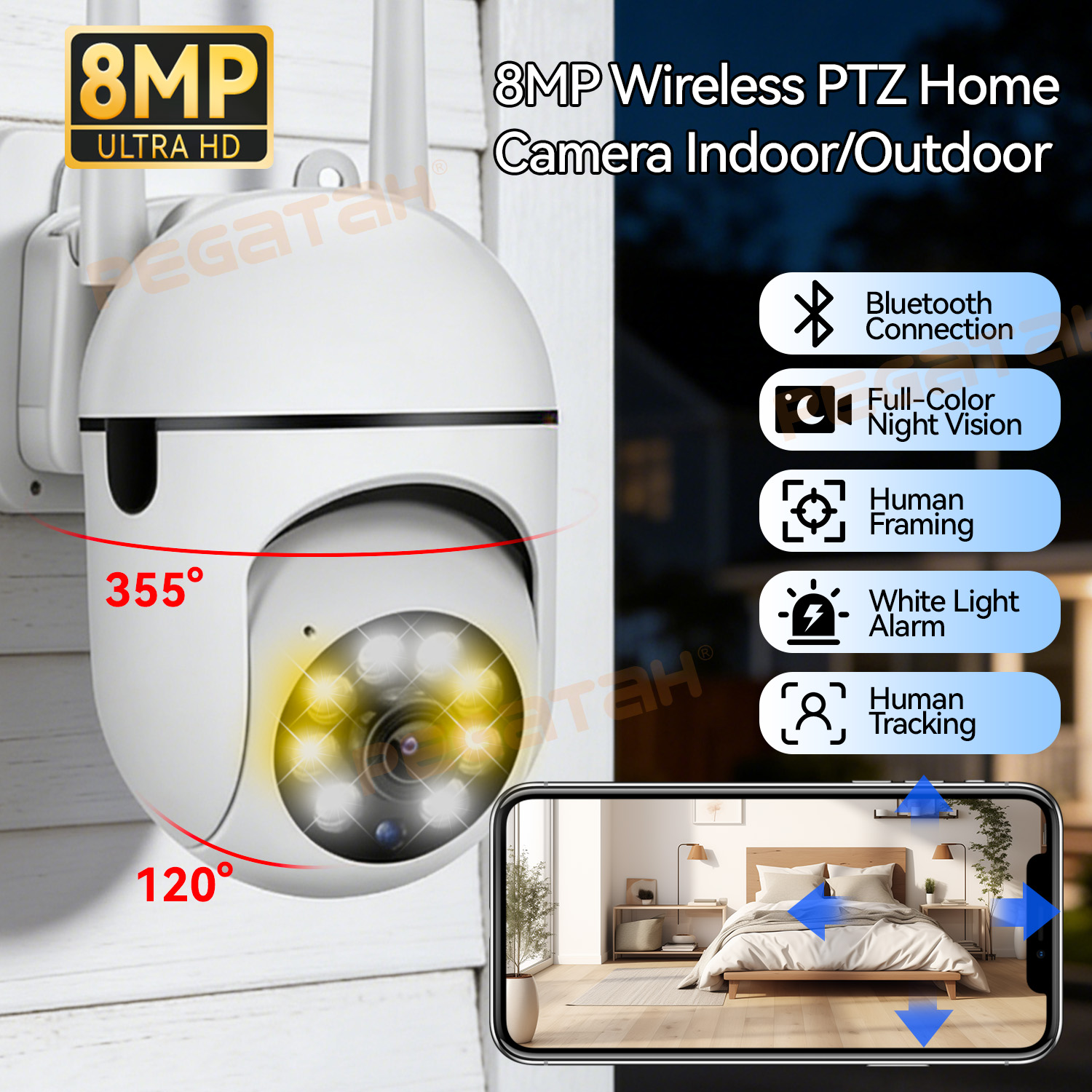 Kamera IP CCTV 8MP 2.4G WiFi z – Outdoor Lighting Track recenzja i cena