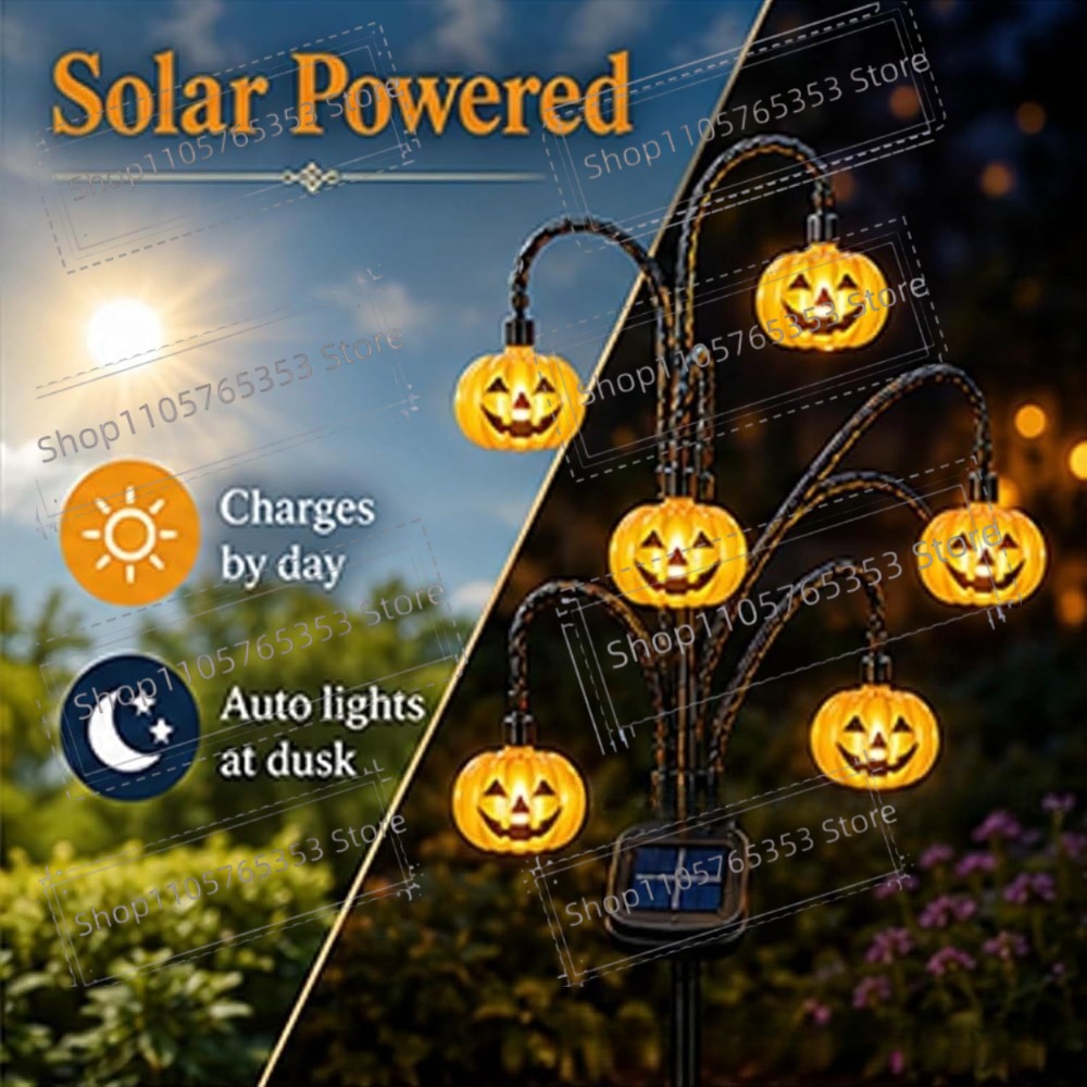 Halloweenowa lampa solarna na  – Outdoor Lighting Pathway recenzja i cena