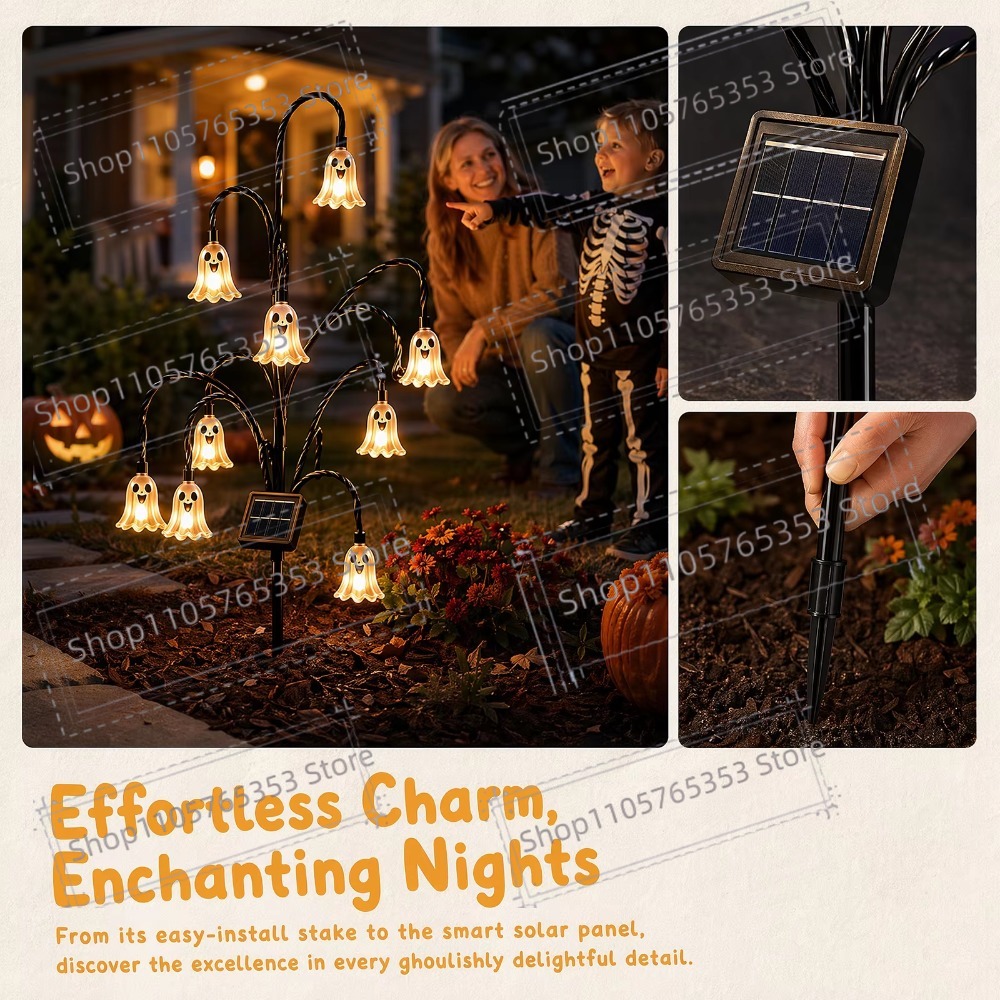 Halloweenowa lampa solarna na  – Outdoor Lighting Pathway recenzja i cena